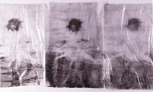photographic liquid emulsion on sellotape - Barbara Triptych II
